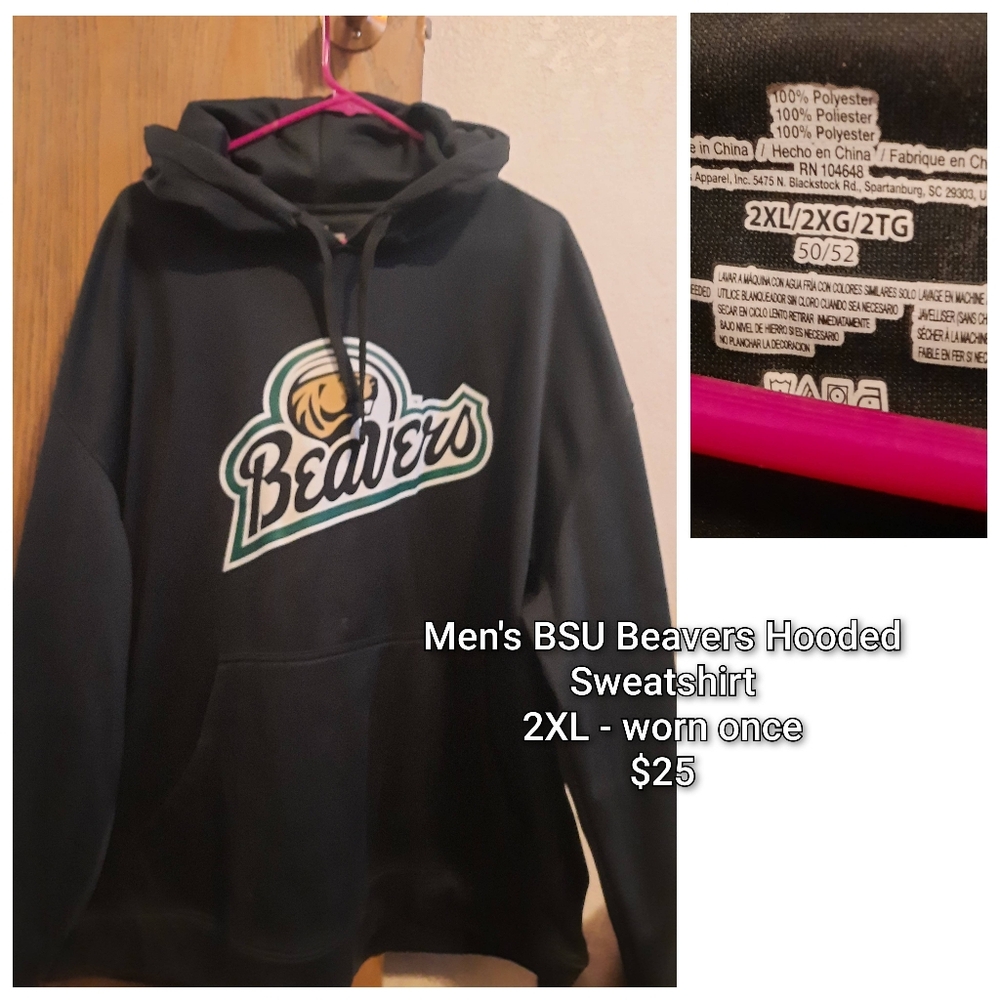 BSU Beavers Black Hooded Sweatshirt